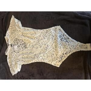 Windsor Off-White Lace Short Sleeve Bodysuit